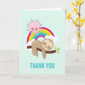 Carte Jolie fentes en azy avec Merci Sun & Rainbow (Fleur jaune)