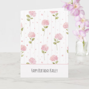 Carte Jolie Fête Anniversaire Fleurs Roses