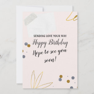 Carte Jolie fête d'anniversaire moderne