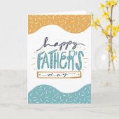 Carte Jolie Fête des pères doodé typographie (Fleur jaune)