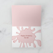 Carte Jolie fille aux couleurs de Unicorn rose (Intérieur)