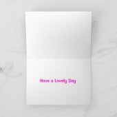 Carte Jolie Fille avec Chat Anniversaire (Intérieur)