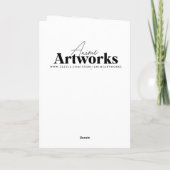 Carte Jolie fille d'Anime Noir avec ballons d'anniversai (Dos)