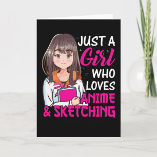Carte Jolie Fille d'Anime pour les Amateurs d'Anime et