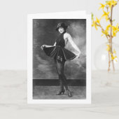 Carte Jolie fille dansante, années 1910 (Fleur jaune)