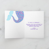 Carte Jolie Filles de Queue de Sirène Mermaid Joyeux ann (Intérieur)