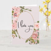 Carte Jolie Fleur Je t'aime Rose Saint Valentin (Fleur jaune)