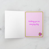 Carte Jolie Fleur Rose (Intérieur)