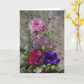 Carte Jolie Fleurs Bouquet Floral Art Note Card (Fleur jaune)