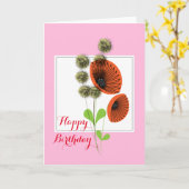 Carte Jolie Fleurs De Pavot Rouge Sauvage (Fleur jaune)