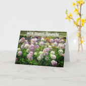 Carte Jolie Fleurs Jardin Allium Violet Avec Sympathie (Fleur jaune)