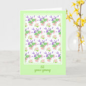 Carte Jolie Floral sur mesure âge anniversaire (Fleur jaune)