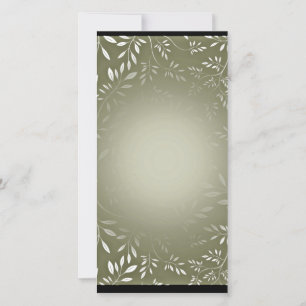 Carte Jolie florale blanche sur la texture verte de mer