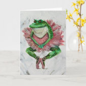 Carte Jolie grenouille (Fleur jaune)