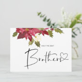 Carte Jolie Grossesse Révéler Frère Nouveau bébé Noël (Debout devant)