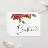 Carte Jolie Grossesse Révéler Frère Nouveau bébé Noël (Devant/Arrière en situation)