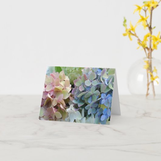 Carte Jolie Hydrangea Flowers Blank Note Card (Fleur jaune)