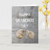 CARTE JOLIE JOURNÉE DE LA GROUNDHOG (Fleur jaune)