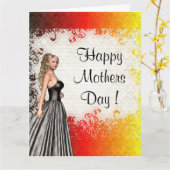 Carte Jolie journée des mères romantiques modernes (Fleur jaune)