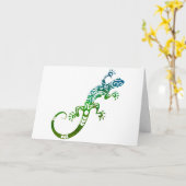 Carte Jolie lézard, Fête des mères (Fleur jaune)