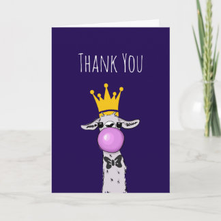 Carte Jolie Llama Illustration Merci