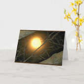 Carte Jolie Lune Pour Votre Anniversaire ! (Fleur jaune)