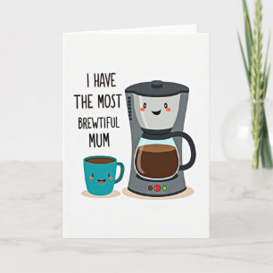 Carte Jolie Maman Amoureuse de Café