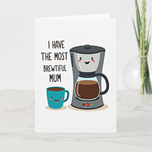 Carte Jolie Maman Amoureuse de Café (Devant)