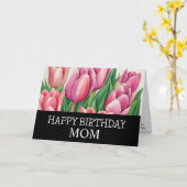 Carte Jolie maman Anniversaire Chic Aquarelle Tulip Flor (Fleur jaune)