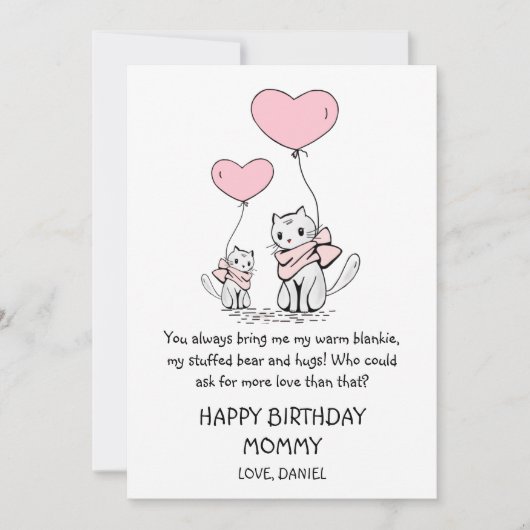 Carte Jolie maman d'anniversaire (Devant)