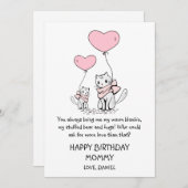 Carte Jolie maman d'anniversaire (Devant / Derrière)