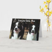 CARTE JOLIE MAMAN D'ANNIVERSAIRE DE VOS JUMEAUX (Fleur jaune)