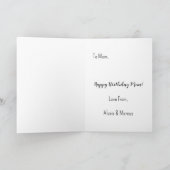 Carte Jolie maman heureux gâteau d'anniversaire de la ca (Intérieur)