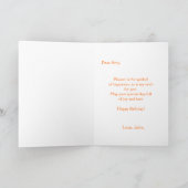 Carte Jolie marguerite orange fleurs joyeux anniversaire (Intérieur)