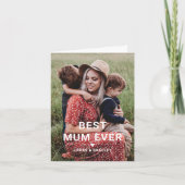 Carte Jolie MEILLEURE MAMAN Heart Photo de la fête des m (Devant)