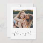 Carte Jolie Minimaliste Seras-Tu Ma Demoiselle D'Honneur (Devant)