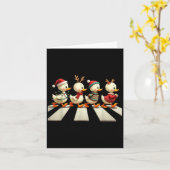 Carte Jolie Noël Bébé Canards Parade Crosswalk Vacances (Fleur jaune)