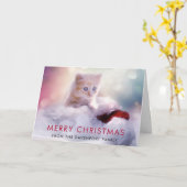 Carte Jolie Noël Kitten (Fleur jaune)