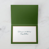 Carte Jolie Orchidées Blanches Vert Contexte Joyeux Anni (Intérieur)
