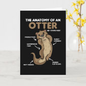 Carte Jolie Otter Explication Anatomie D'Une Otter (Fleur jaune)