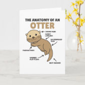 Carte Jolie Otter Explication Anatomie D'Une Otter (Fleur jaune)