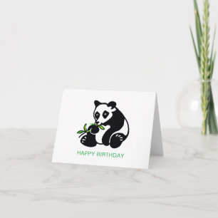 Carte jolie Ours PANDA - Animal en voie de dispari