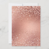 Carte Jolie parties scintillant d'or rose Noël nouvelle (Dos)