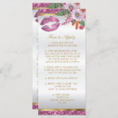 Carte Jolie Parties scintillant rose Instructions 2 (Devant / Derrière)