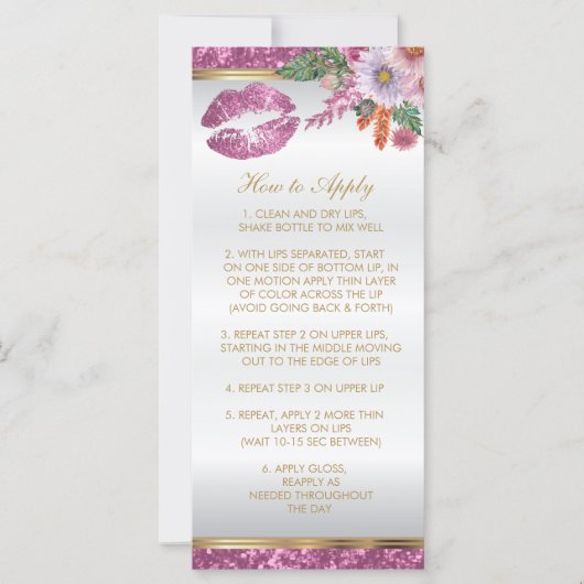 Carte Jolie Parties scintillant rose Instructions 2 (Devant)