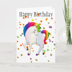 Carte Jolie Parties scintillant Unicorn Joyeux anniversa