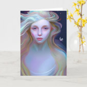 Carte Jolie Pearlescent Femme Blank (Fleur jaune)