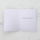 Carte Jolie pensée florale de vous cœur violet élégant (Intérieur)