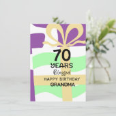 Carte Jolie personnalisation 70e anniversaire grand-mère (Debout devant)