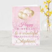 Carte Jolie petite-fille Balloon d'anniversaire (Fleur jaune)